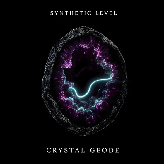 Geode de cristal synthwave